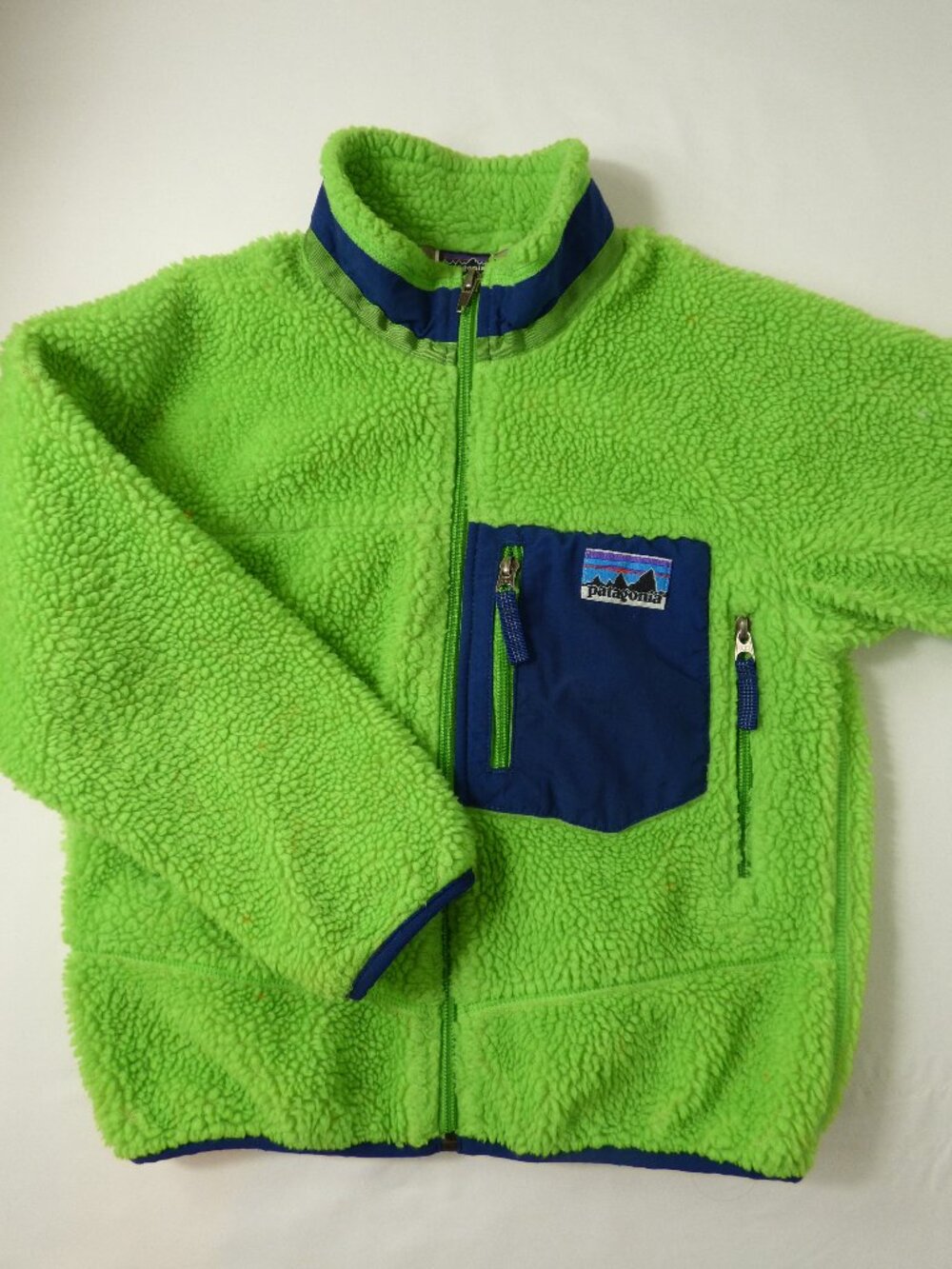 Patagonia Kids' Green & Blue Retro Pile Jacket, Size 8 Years
